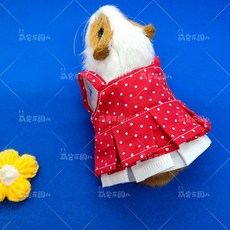 햄스터 옷 햄찌옷 골든 미니 소형 티셔츠 드워프 의상 의류 촬영 기념일 소품 소동물, 빨간 점선 치마 고객 서비스에 문의 멀티 컬러 옵션, 1개