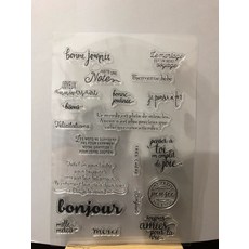 프랑스어 텍스트 투명 투명 실리콘 스탬프 인감 diy scrapbooking 사진 앨범 장식 클리어 스탬프 a0724, 단일옵션선택