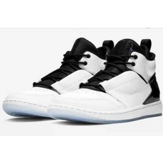 162755 스니커즈 남자 나이키 Jordan Fadeaway 화이트 블랙 가죽 High Top AO1329 100