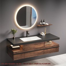 화장실 호텔 욕실 세면대 세트 거울 감성 하부장, D. 160cm 슬레이트 세라믹 세면대, 1개