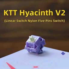 키보드 휴대용 기계식 게이밍 또는 게임용 키보드용 나일론 5 핀 스위치 히아신스 V2 선형 신제품, 없음, 없음, 3.Hyacinth V2 - 70PCS