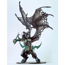 월드오브워크래프트 Illidan stormrage DC5 세대 악마 형태 애니메이션 장난감 인형 20cm, 블랙