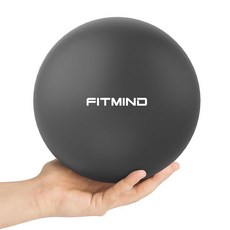  FITMIND 25cm 필라테스 볼-블랙, 블랙 
