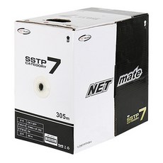 [강원전자] NETmate CAT.7 SSTP 랜케이블 305M [1롤/박스] [와인/NMC-US7305], 에스코퍼레이션쿠팡 본상품선택