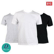 [BYC] 땀냄새 안나는 데오니아 반팔티셔츠 흰색/회색/검정/언더셔츠/교복티셔츠