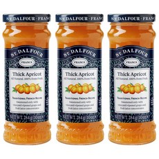 샹달프 디럭스 스프레드 과일잼 284g, 살구(Thick Apricot), 3개
