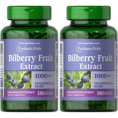 Puritan's Pride 빌베리 1000mg 소프트젤 180개(2팩)