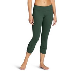 Beyond Yoga 사이드 개더드 카프리 레깅스 펀 그린 XS
