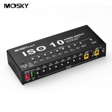 MOSKY ISO-10 휴대용 기타 이펙터 전원 공급 장치 스테이션 10 개의 절연 된 DC 출력 및 9V 12V 18V 이펙트 용 5V USB 1 개, UK Plug, UK PLUG