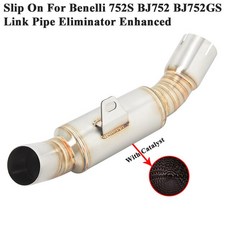 오토바이 배기 시스템 탈출 Benelli 752 BJ750GS 티타늄 합금 링크 파이프 촉매 삭제 제거기 강화, 1개