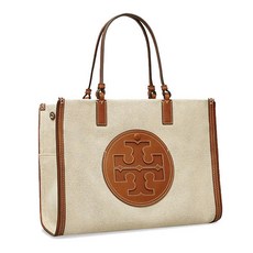 토리버치 엘라 캔버스 스몰 토드백 88607 TORY BURCH, 88607 NATURAL/CLASSIC CUOIO, 1개