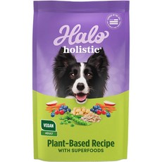halo 헤일로 가든오브비건 어덜트 독 알러지 중단백 채식 눈물 사료 강아지, Halo Holistic, 9.5 kg (1팩)