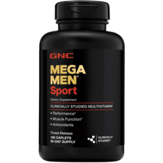 GNC 메가 멘 남성 스포츠 데일리 퍼포먼스 머슬 하이포텐시 액티브 맨 180정 90일분, 1개