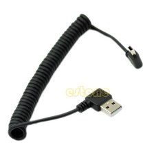 USB 2.0 남성에서 미니 USB 5 핀 수컷 개폐식 케이블 스프링 코일 USB 2.0