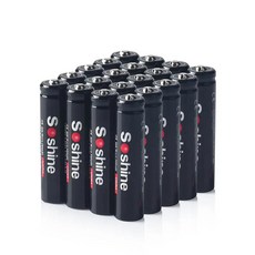 GSP인산철 SOSHINE 10440 LIFEPO4 280mAH 충전식 배터리 3.2V AAA 마이크 헤드 램프 손전등 라디오 소형 팬 레코더 용, 6) 280mah battery 20pc