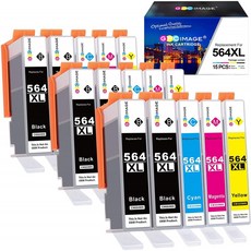 DeskJet 3520 3522 Officejet 4620 Photosmart 5520 6510 6515 6520 7520 7525 D7560(Black Canu Magenta Yellow 15-Pack)과, 1, 단일옵션
