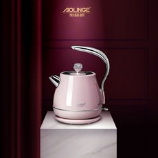 커피포트 복고풍 레트로 커피 전기주전자 북유럽 감섬전기포트 인테리어 자취 필수템, 핑크