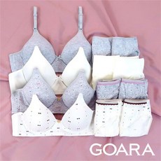 고아라 주니어 노와이어 면몰드브라 4종 + 팬티 8종 세트 3GMS12A