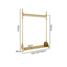 북유럽 행거 침실 가정용 코트 랙 황금 행거 1인가구 스텐드행거, 100x40x165