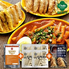 철이떡볶이 만능소스 순한맛(200g)+밀떡(200g)4팩+삼각 당면만두(600g), 1세트, 1.4kg