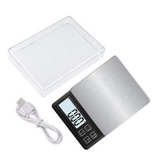 소형 주방 규모 USB 충전 미니 식품 전자 스케일 고 정확도 요리 스케일 포켓 스케일 LED 디스플레이, 01 600g