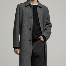 DKNY [남성] 헤링본 울 캐시미어 맥 코트 블랙 DM2EBWCT904MM BK
