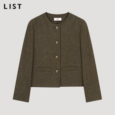 [리스트(LIST)] 울 블렌드 칼라리스 자켓_TWWJKO72020_DB