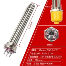 보일러 히터봉 심야 전기 온수기 히터 가열 막대, DN50 380V 3KW