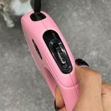 강아지산책줄 자동 강아지리드줄 핑크 5m, 본상품