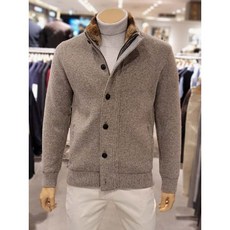[현대백화점]헤지스남성 (HAZZYS MEN) 20년 F W HZSW0D602 I2 베이지 탈착퍼 울혼방 집업니트