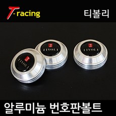 알루미늄 로고 번호판볼트 티볼리 크롬실버[3개1세트], 티볼리(크롬실버), 3개입