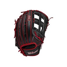 윌슨 A2K 게임 모델 외야 야구 글러브 후안 소토와 무키 베츠, Outfield, Right Hand Throw, 12.75" - Black/Red - Game Mode