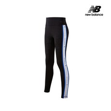 뉴발란스 여성용 하이웨스트 레터링 레깅스 NBNS84W112BK