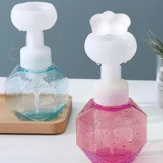 예쁜 꽃 모양 손세정제 디스펜서 300ml [어폼 꽃거품 핸드워시 물비누 리필 펌프 버블용기 비누통 욕실 용품 거품기], 블루, 1개