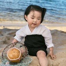열두달한복 해녀수영복 래쉬가드 세트 여아 투피스 수영복 제주 해녀컨셉