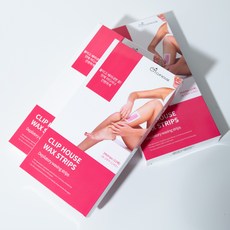 클립하우스 왁스 스트립 스트로베리 72pcs (24pcs x 3박스) 셀프왁싱 바디왁싱 제모패치, 3세트