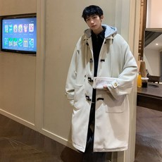 COSYEVNO 남자 모직 코트 겨울 롱 기장 두툼한 고급스러운 트렌치