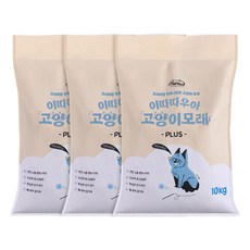 이따따우아 프리미엄 벤토나이트 고양이모래 응고형 더스트제로 무향무취, 플러스, 3개, 10kg