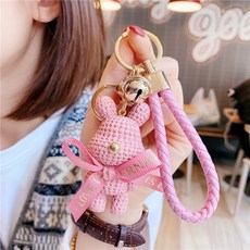 지엘종합상사 귀여운 커플 토끼 키링, 003.레진 핑크, 1개
