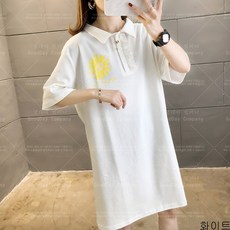 굿데이 컴퍼니 여성 여름 순면 패턴 루즈핏 임부복 반팔 원피스 aYFQ18