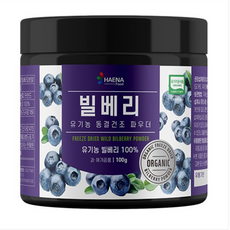 해나식품 유기농 동결건조 와일드 블루베리(빌베리) 분말, 1개, 100g