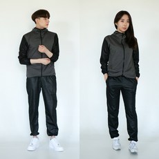 지앙카 남성 여성 땀복 상하 세트 사우나 슈트