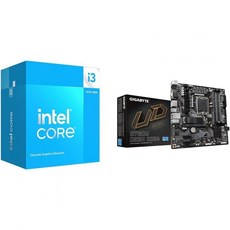 Intel Core i314100F Desktop Processor 4코어Pcore 4개 Ecore 0개 최대 4.7GHz, Computer Processor+ GIGABYTE B - i314100