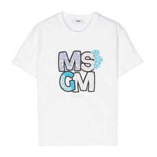 MSGM 24SS 키즈 플라워프린팅 티셔츠 S4MSJGTH071 001