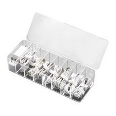 다용도 아크릴 이어폰 USB 케이블 정리함 (뚜껑 O)