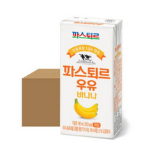 파스퇴르 전용목장 1급A 원유 바나나우유, 190ml, 408개, 408개