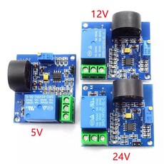 AC 전류 감지 센서 모듈 5V 12V 24V 릴레이 보호 5A 과전류 스위치 출력, 1개