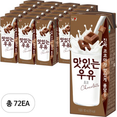 맛있는우유GT 초코, 72개, 180ml