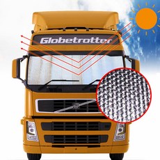 로한스 대형트럭 덤프트럭 차량 햇빛가리개 은박자외선 차단가리개, 대형햇빛가리개(220cmX80cm), 1개