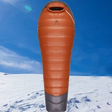 백패킹침낭 거위털 극동계 겨울 차박 혹한기 침낭 계절, 1개, 브라운 400G